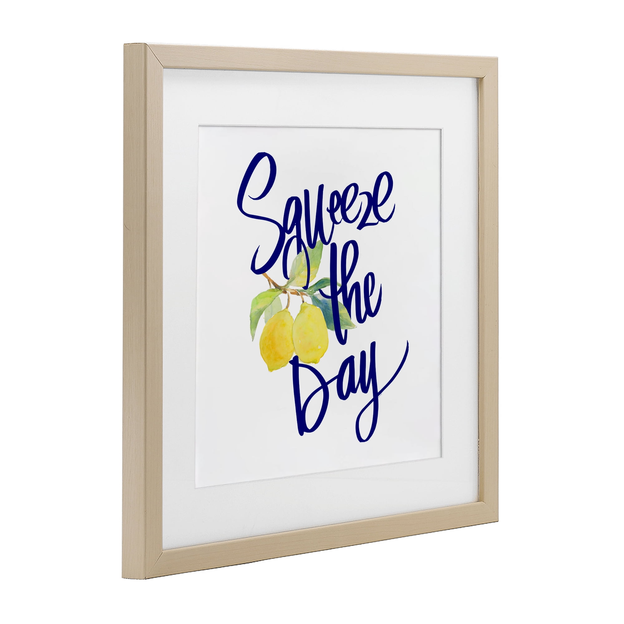 Stupell Industries Cursive Squeeze The Day Birch Framed Print Under Glass, design by Lanie Loreth