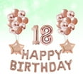 thumbnail image 4 of Juego de 37 globos decorativos de feliz cumpleaños para 18 años, de oro rosa, de látex natural, de película de aluminio y lentejuelas para fiesta de cumpleaños., 4 of 6