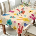 thumbnail image 6 of Coolnut Easter Bunny Egg Chick Rectangle Tablecloth, Spill-Proof Polyester Table Cloth, Table Cover for Kitchen Dining Picnic Holiday Party Decoration, 60"x60", 6 of 7