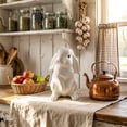 thumbnail image 4 of Gallickan Spring Easter Bunny Figurine Decor,White Ceramic Easter Bunny Statue Table Centerpieces,Elegant Easter Ornaments for Shelf Tray Party Home Decor, 4 of 9