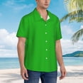thumbnail image 2 of Lsque Green pattern Hawaiian Shirt for Men, Unisex Summer Beach Casual Short Sleeve Button Down Shirts-Medium, 2 of 9