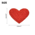 thumbnail image 2 of Uxcell 24Pcs Solid Small Heart Patch Embroidered Appliques Bright Red, 2 of 5