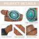 thumbnail image 5 of Women Men Country Western Turquoise Belts, Embossed PU Leather Retro Cowgirl Belts for Jeans Dresses Pants, 5 of 5