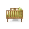 thumbnail image 3 of Upholstered Solid Wood Sofa with 3 Seats, Daybed with 3 Pillows for Livingroom, Bedroom, Green, 3 of 8