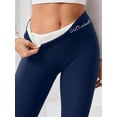 thumbnail image 2 of High Waisted Thicken Leggings for Women - No See Through Tummy Control Cycling Workout Yoga Pants English&Navy Blue S, 2 of 3