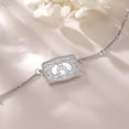 thumbnail image 3 of OHOB-COOL  Mini Belt Buckle Necklace with Initial – Personalized Western Cow Tag Pendant, Silver Tone Adjustable Jewelry for Valentine's Day Gift, 3 of 7