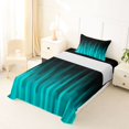 thumbnail image 5 of jejeloiu Teal Black Gradient Art Twin Sheet Sets For Kids,Modern Abstract Geometric Print Bedding For Boy,3pcs, 5 of 6
