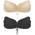 thumbnail image 1 of Sticky Bra 2 Pairs Strapless Backless Bra Adhesive Invisible Lift Up Bra Push Up Bra For Backless Dress, 1 of 5