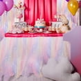 thumbnail image 4 of 10 Yards Rainbow Glitter Tulle Roll Gradient Fabric Ribbon Netting Fabric Tulle Spool Shiny Sewing Craft Fabric Ribbon for Table Chair Sash Bow Costume Wedding Birthday Baby Shower (2Pcs Rainbow Color, 4 of 6