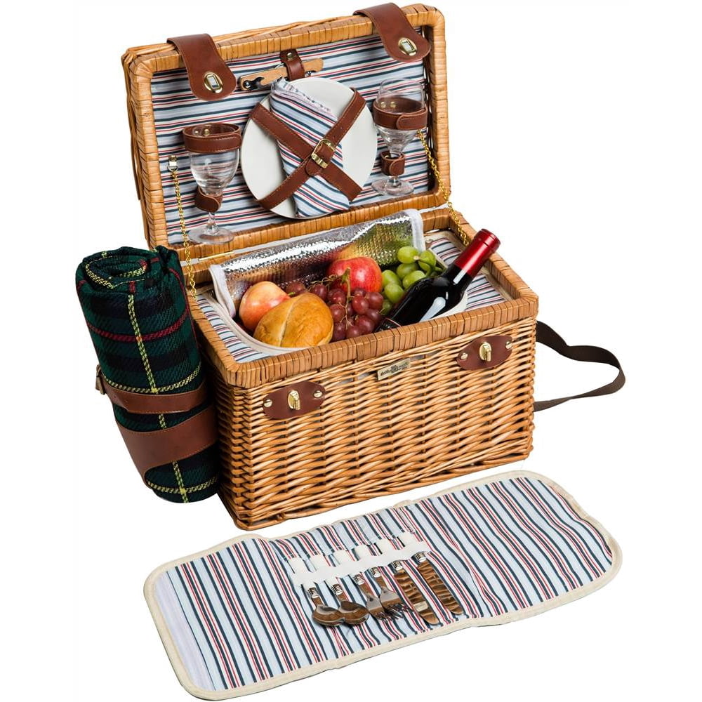 Willow & Wood Picnic Basket