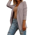thumbnail image 2 of Clearance Items Women's Blazers & Suit Jackets Women's Autumn Solid Color Flip Tie Button Long Sleeved Suit Jacket, 2 of 4