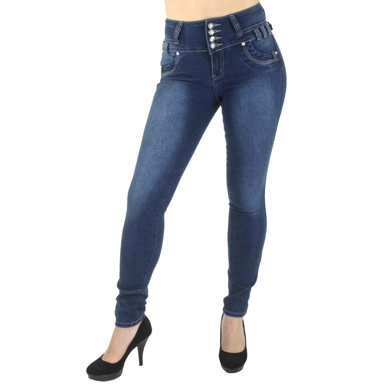 Fashion2Love Colombian Design High Waist Butt Lift Levanta Cola Skinny  Jeans 