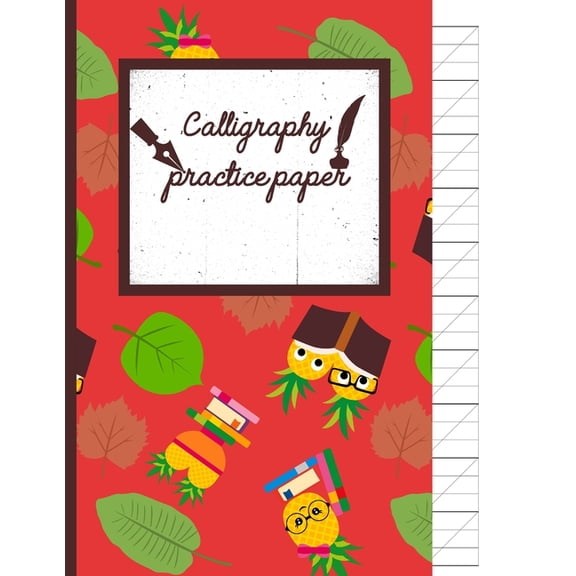 Calligraphy Practice paper: School Books hand writing workbook tropical school, fruit punch for adults & kids 120 pages