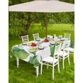 thumbnail image 4 of Fsddascl Lemon Flower Outdoor Tablecloth - 60x84 Inch Rectangle Dining Table Cover, Summer Leaves Watercolor Green Waterproof Outdoor Table Cloth with Umbrella Hole & Zipper for Picnic/Patio/Party, 4 of 7