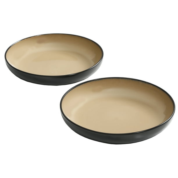 Gibson Home Soho Lounge Taupe 8.86Inch Dinner Bowls, Set of 2