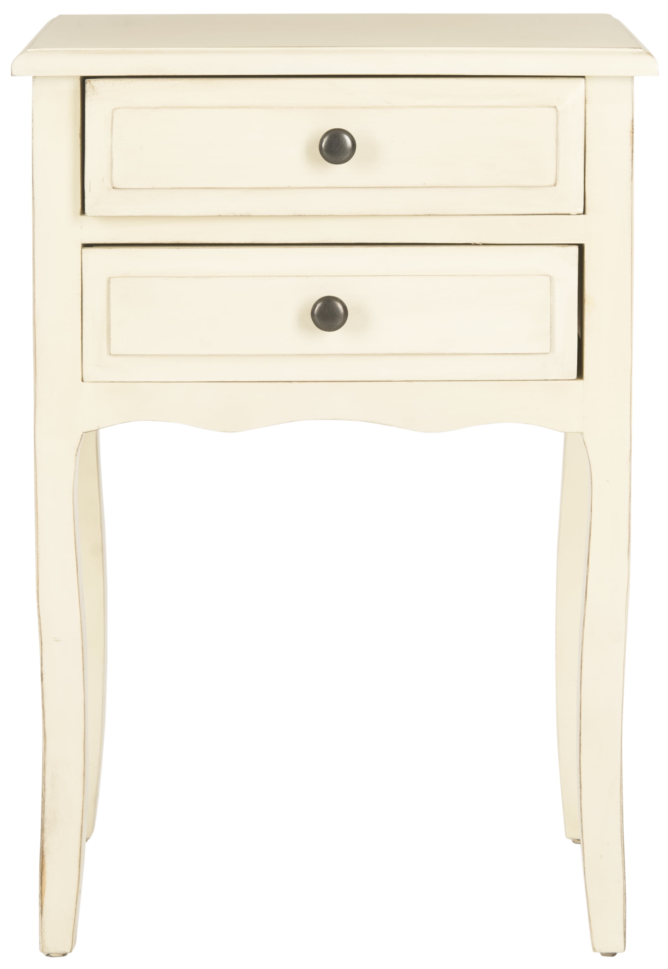 SAFAVIEH Lori Country Nautical End Table w/ 2 Storage Drawers, Barley