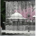 thumbnail image 3 of Ambesonne New York Subway Shower Curtain, Train Entrance Art, 69"Wx75"L, Grey and Baby Pink, 3 of 4