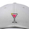 thumbnail image 2 of Dalix Cosmo Embroidered Cap Cotton Cosmopolitan Baseball Cute Cool Dad Hat Womens in Gray, 2 of 5