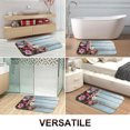 thumbnail image 5 of 1pc Flowers on Blue Wooden Absorbent Non-Slip Bathroom Thickened Flannel Rug Decor,Soft,Quick Drying,Suitable For Indoor/outdoor Use,Bathrooms,Bedrooms,Kitchens,Terrace,Laundry Rooms,16"x24", 5 of 9