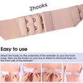 thumbnail image 2 of 8 Pieces Bra Extender Bra Extension Strap, 3 Rows 2 Hooks, 4 Colors, 2 of 7