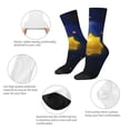 thumbnail image 4 of Fotbe Solar System Pattern Long Socks for Men & Women – Breathable & Stretchy Compression Socks, Ideal for Running, Travel, and Everyday Wear Size 5-11, 4 of 6