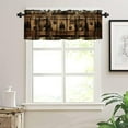 thumbnail image 3 of Retro Bear Curtain Valances,Rustic Woodland Wild Animal Rod Pocket Window Valance,Farmhouse Stone Wall Wooden Board Print Blackout Short Topper Curtain for Living Room Kitchen,54x18in, 3 of 6