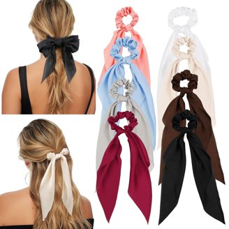 Mulberry Silk Scrunchies Set Large Thin Hair Ties No Damage Accessories Mulberry Silk Scrunchies: Anti-tug Hair Ties, Set of 3 - Etsy main image 4