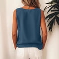 thumbnail image 4 of Favoffer Women's Boho Tops Scoop Neck Racerback Sleeveless Front Button Relax Summer Outing Leisure Outfit Solid Bohemian Vests, 4 of 8