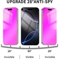 thumbnail image 3 of TEMOGU-for iPhone 16 Plus Privacy Screen Protector 6.7 inch Gradient Colorful 16Plus Tempered Glass 28° Anti-Spy Private Anti Blue Light Full Coverage Anti-Scratch HD Easy Installation Frame 2, 3 of 4