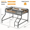 thumbnail image 2 of Twin Metal Loft Bed with Guardrails and Built-In Ladder, 2 of 7