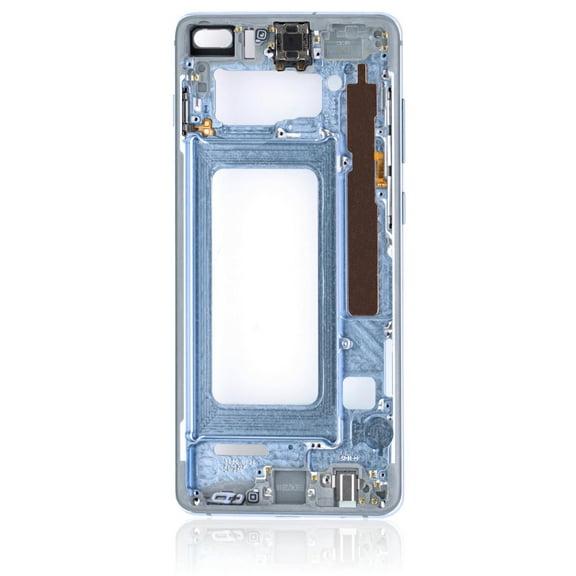Replacement Mid-Frame Housing Compatible For Samsung Galaxy S10 Plus (With Small Parts) (Prism Blue)
