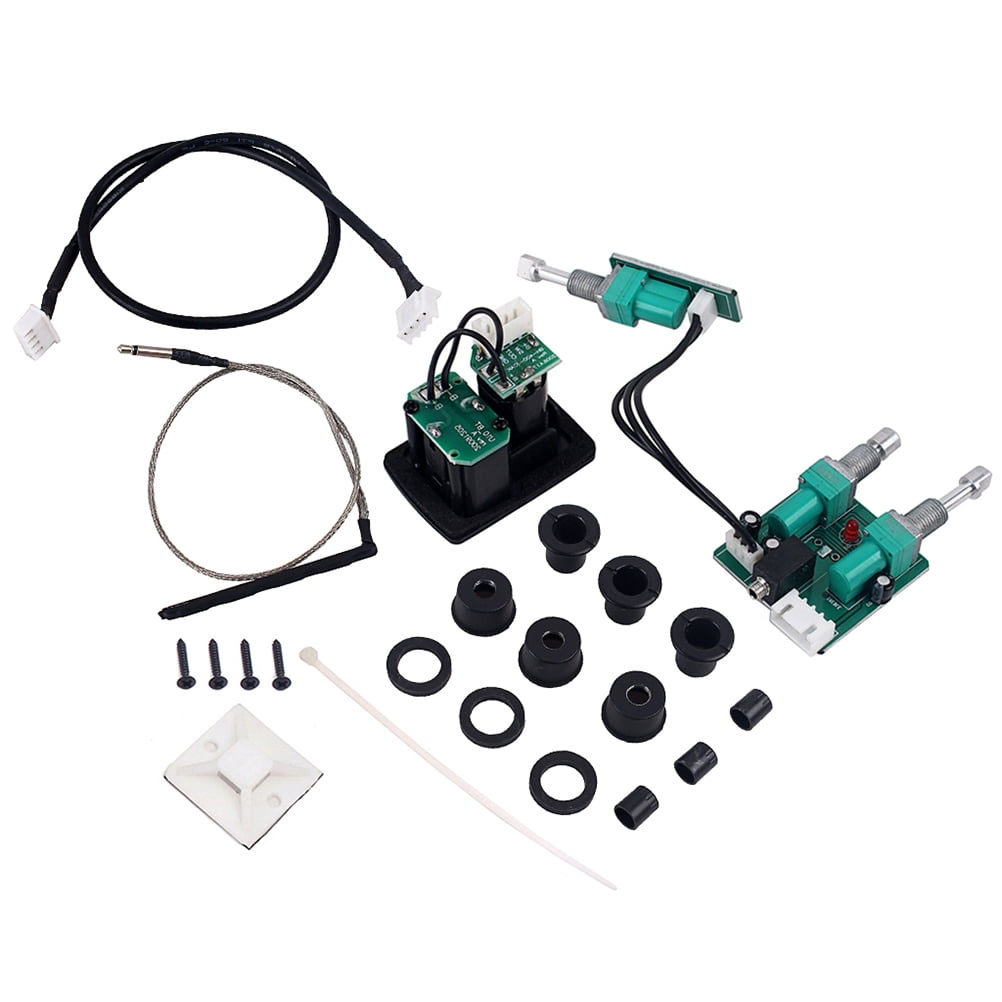 HINTRMENT Band Piezo Pickup System For Ukulele With Treble Bass Volume Preamp With Output Jack For Acoustic Instruments