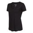thumbnail image 2 of Boxercraft T27BLK Ladies Caged Front Tee,Black,M, 2 of 5