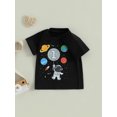 thumbnail image 5 of BemeyourBBs Boy Birthday T-Shirt Astronaut Print Short Sleeve Round Neck Tops, 5 of 9