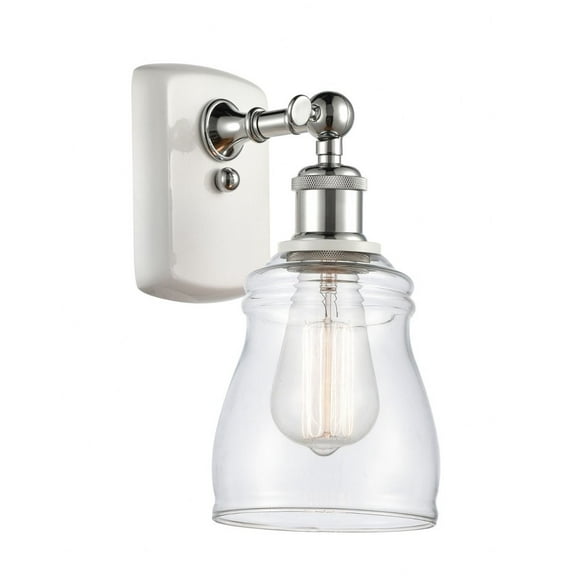 Innovations Lighting 516-1W Ellery Ellery 9" Tall Bathroom Sconce - White and Polished