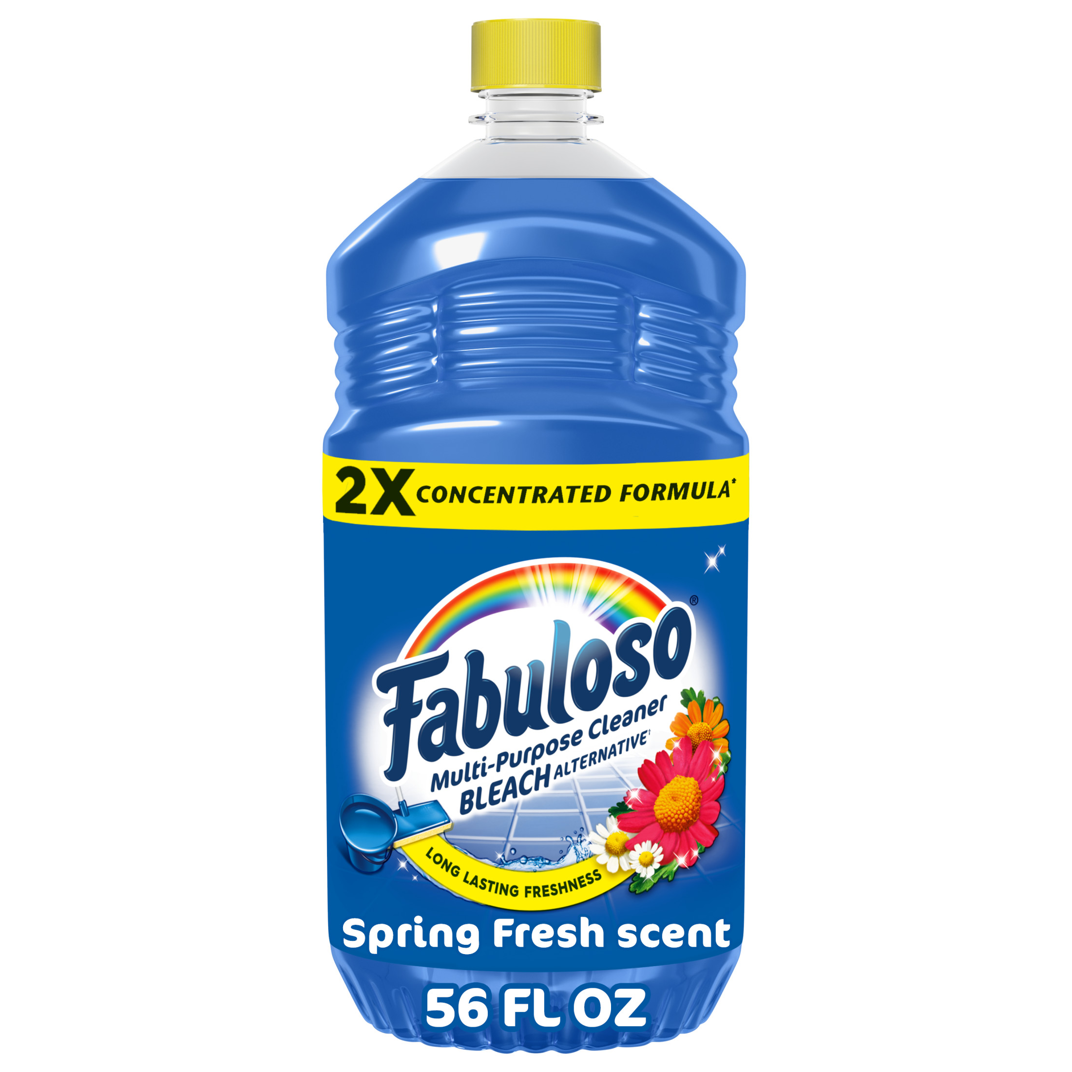 Fabuloso 2X Multi-Purpose Cleaner Bleach Alternative, Spring Fresh Scent, 56 fl oz