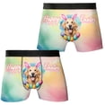 thumbnail image 3 of Happy Easter Golden Retriever with Bunny Ear Headband and Flowers All Over Print Boxer Briefs Underwear for Men Dad Goldens Dog Lover Gifts Idea - 13001, 3 of 6