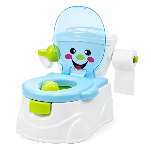 FVLOENG 2-N-1 Toddler Potty Training Toilet,Easy Clean Potty Chair with Removable Seat Ring and Inner Bowl for Boys and Girls,Blue