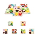 thumbnail image 4 of Woode Cut Toy Frutas Verduras Postre Niños Cocina Juguete Alimentos Pretend Play Puzzle Educativo Niños seitruly WJ4043-01B, 4 of 7