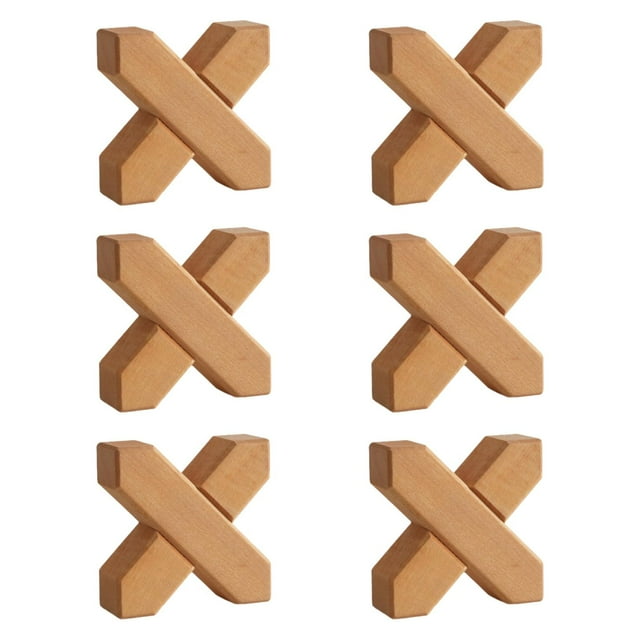 6 piezas Bloques de forma cruzada Herramienta de desarrollo cognitivo de habilidades Motores Juego de entrenamiento lógico para niños de kindergarten