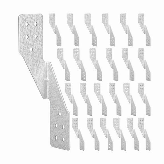 Hurricane Tie Hick Galvanized Hurricane Straps H2.5A Strong Tie Brackets Trusses/Rafters Ties for Wood(25pcs)
