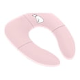 thumbnail image 1 of Asiento de inodoro plegable con anillo para orinal, funda para inodoro, almohadilla para viajes, para niñas pequeñas y niños Rosado, 1 of 7