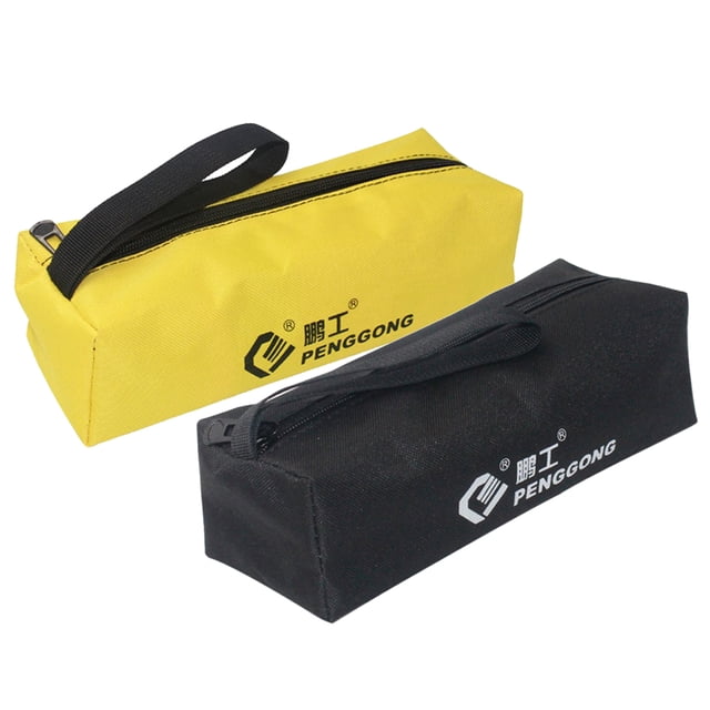 2XOxford Bolsa de Almacenamiento Herramienta de Reparación Organizador con Cremallera para Bolso Negro + Amarillo Sunnimix Bolsas organizadoras de llaves