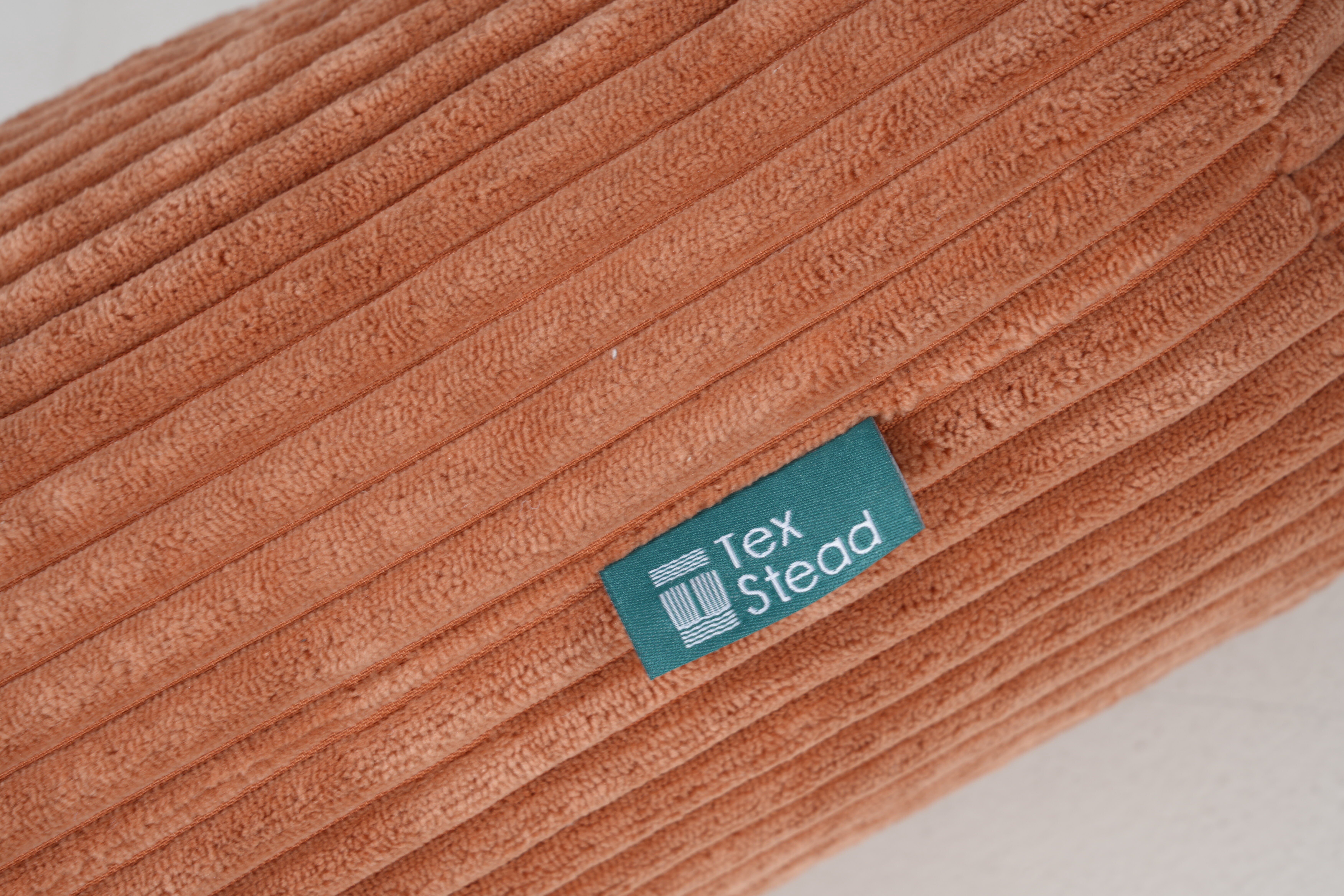 CHARRYARN by TexStead Cuddle Pillow  Bolster Pillow Corduroy Cylindrical Bed Pillow - Multifunctional Long Pillow- uitable for yoga,Lumbar and Neck Support Roll Pillow- Orange（6"x14")