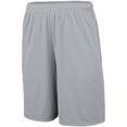 thumbnail image 1 of 1428A Adult Pocketed Training Short - Silver, 2X, 1 of 1