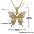 thumbnail image 3 of Cristal Colgante De Mariposa Chapado En 18 Collar Gargantilla Cadena Bisutería Para Mujeres Hombres Regalos, 24 Pulgadas De La dorado, 3 of 9