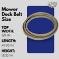 thumbnail image 2 of Jeremywell Mower Deck Belt 954-0468 fits MTD CubCadet 1170 1180 1212 , 5/8"x41-1/2", 2 of 6