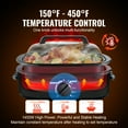 thumbnail image 4 of VEVOR Electric Roaster Oven, 20 QT Turkey Roaster Oven with Self-Basting Lid, 1450W Roaster Oven with Defrost & Warm Function, Adjustable Temperature, 4 of 9