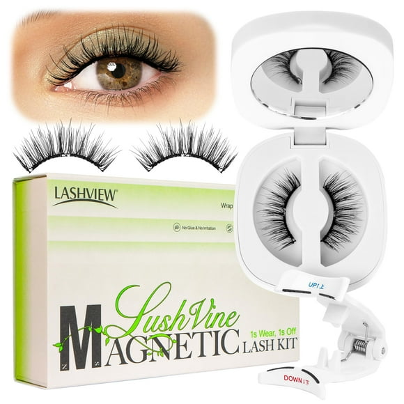 Pestañas magnéticas LASHVIEW L01 con aplicador reutilizables