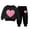 Black, variant on mgoYE Girls Outfit Sets 2 Pieces, Heart Printed Long Sleeve Pullover Black Pants Girls Clothing Sets 9-10 Years
